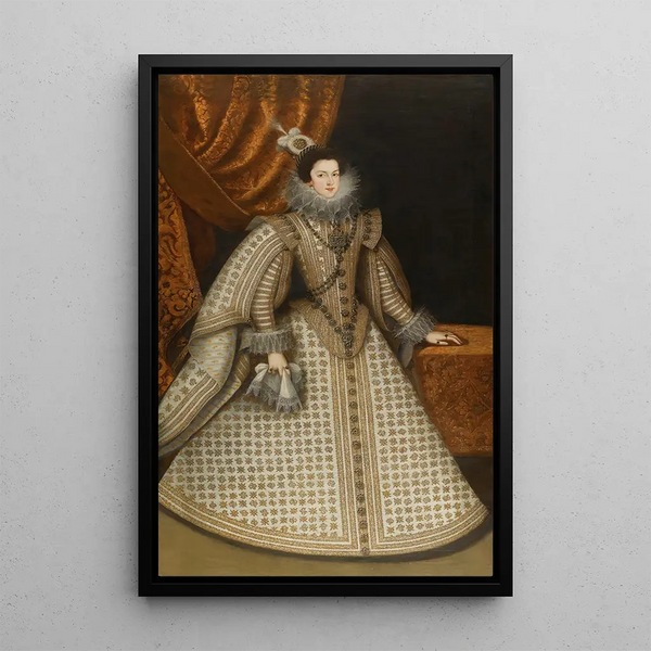 Portrait von Isabel de Bourbon - Rodrigo de Villandrando — gerahmtes Bild an der Wand