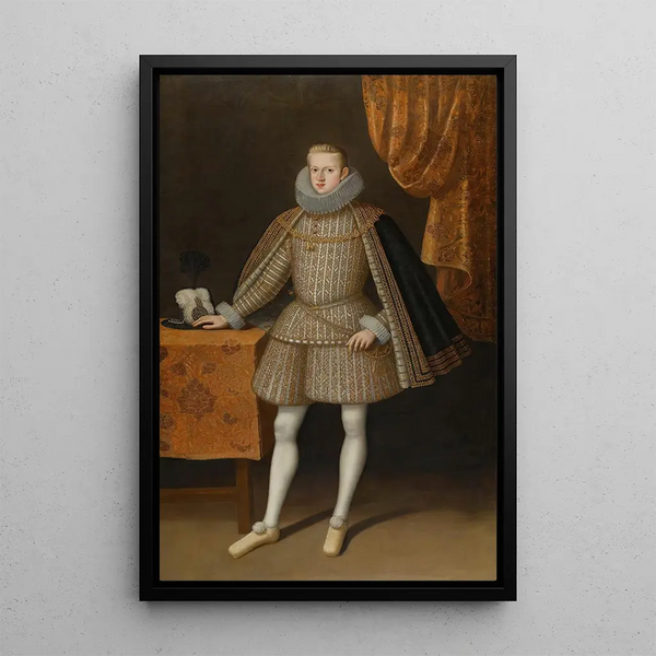 Portrait de Philippe IV d'Espagne - Rodrigo de Villandrando — gerahmtes Bild an der Wand