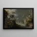 Paradieslandschaft mit Tieren - Roelant Savery — gerahmtes Bild an der Wand