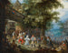Bauern beim Tanzen vor einer bohémischen Gaststätte - Roelant Savery — Ansicht des Kunstwerks