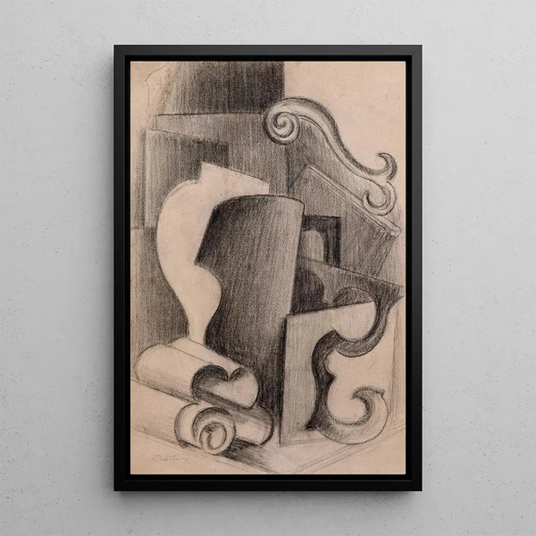 Studie für den Louis-Philippe Beistelltisch - Roger de La Fresnaye — gerahmtes Bild an der Wand