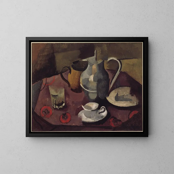 Stillleben mit drei Henkel - Roger de La Fresnaye — gerahmtes Bild an der Wand