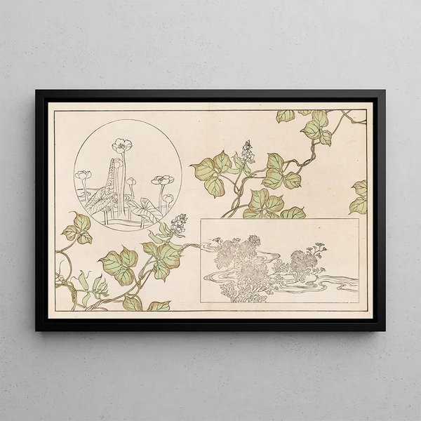 Shinsen moyo no shiori Pl18 - Rokkaku Shisui — gerahmtes Bild an der Wand