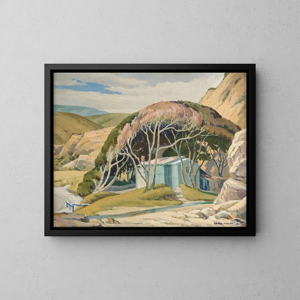 Fischerhütte - Roland Hipkins — gerahmtes Bild an der Wand