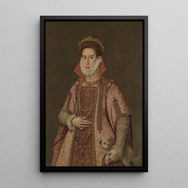 Portrait einer Frau - Roland de Moys — gerahmtes Bild an der Wand