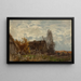 Landschaft bei der Landwirtschaft mit einem Bauernhof - Roman Kazimierz Kochanowski — gerahmtes Bild an der Wand