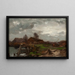 Landschaft Cottages am Wasserufer - Roman Kazimierz Kochanowski — gerahmtes Bild an der Wand