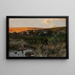 Landschaft bei Sonnenuntergang - Roman Kazimierz Kochanowski — gerahmtes Bild an der Wand