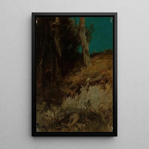 Landschaft bei Nacht - Roman Kazimierz Kochanowski — gerahmtes Bild an der Wand