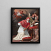 Saint Pie V und das Wunder des Kreuzes - Schule von Rom — gerahmtes Bild an der Wand