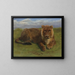 Löwin im Ruhestand - Rosa Bonheur — gerahmtes Bild an der Wand