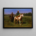 Indianer auf Pferden mit Speeren - Rosa Bonheur — gerahmtes Bild an der Wand