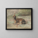Reh liegend - Rosa Bonheur — gerahmtes Bild an der Wand