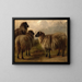 Drei wollige Schafe - Rosa Bonheur — gerahmtes Bild an der Wand