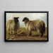 Zwei Widder in einer Landschaft - Rosa Bonheur — gerahmtes Bild an der Wand