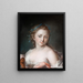 Junge Frau mit Lorbeerkranz - Rosalba Carriera — gerahmtes Bild an der Wand