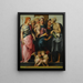 Thronende Madonna mit Kind und vier Heiligen — Rosso Fiorentino — gerahmtes Bild an der Wand