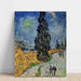 Reproduktion des Gemäldes Straße mit einer Zypresse und einem Stern - Vincent van Gogh