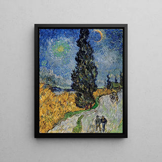 Straße mit einer Zypresse und einem Stern - Vincent van Gogh