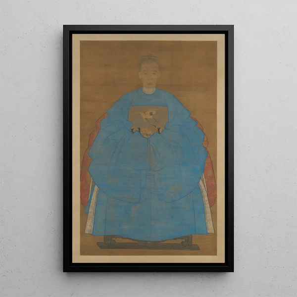 Portrait der Ehefrau von Yizhai - Ruan Zude — gerahmtes Bild an der Wand