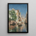 Ein venezianischer Kanal mit der Basilika San Marco in der Ferne - Rubens Santoro — gerahmtes Bild an der Wand