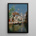 Gondeln auf einem venezianischen Kanal mit Santa Maria della Salute in der Ferne - Rubens Santoro — gerahmtes Bild an der Wand