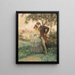 Krestepar unter einem Baum, im Hintergrund die Stadt Dürnstein - Rudolf Alfred Höger — gerahmtes Bild an der Wand