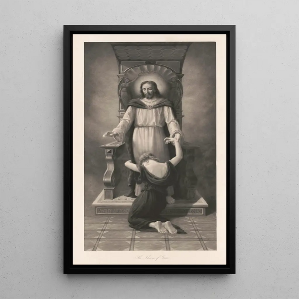 Der Thron der Gnade - Rudolf Blind — gerahmtes Bild an der Wand