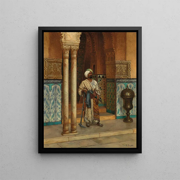 Die Wache des Palastes - Rudolf Ernst — gerahmtes Bild an der Wand