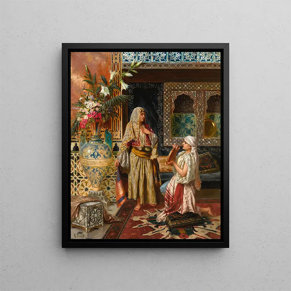 Der Favorit - Rudolf Ernst — gerahmtes Bild an der Wand