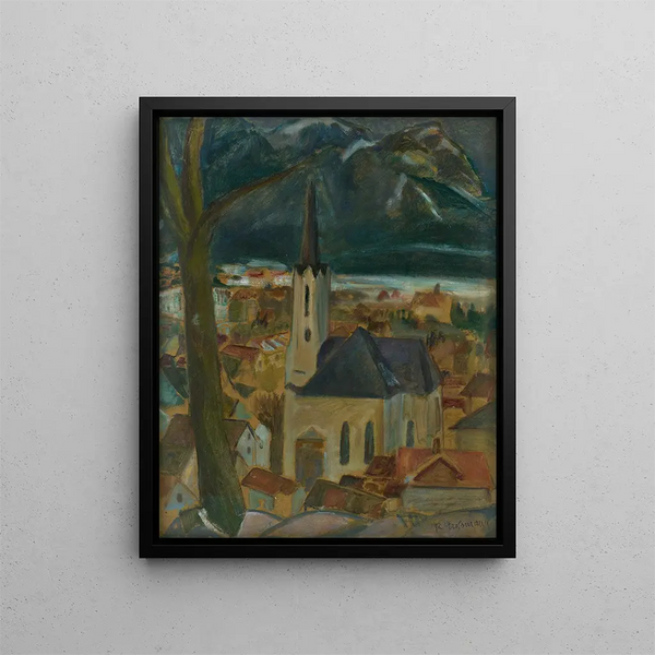 Partenkirchen - Rudolf Grossmann — gerahmtes Bild an der Wand
