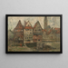 Am Fischmarkt in Lüneburg - Rudolf Hückner — gerahmtes Bild an der Wand