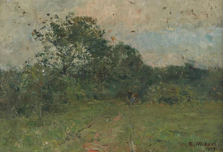 Rudolf Hckner - Landschaft mit kleinen Gestalten.webp