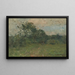 Landschaft mit kleinen Figuren - Rudolf Hückner — gerahmtes Bild an der Wand