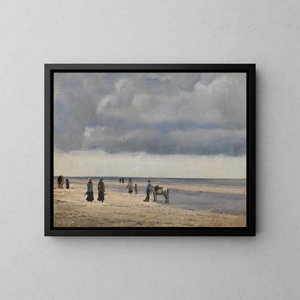 Am Strand - Rudolf Hirth du Frênes — gerahmtes Bild an der Wand