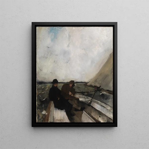 Rudolf Hirth du Frnes - The painters Leibl and Sperl in a sailing boat.webp