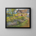 Bauernhof und Teich mit Enten - Rudolf Kierner — gerahmtes Bild an der Wand