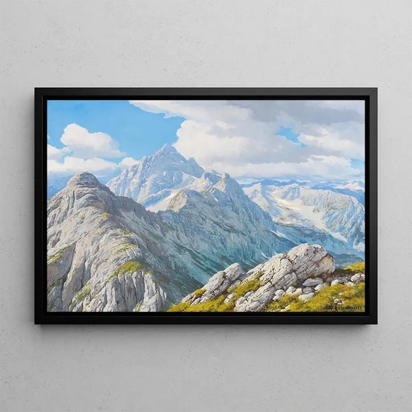 Vue sur le Hochvogel - Rudolf Reschreiter — gerahmtes Bild an der Wand