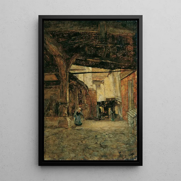 Hof - Rudolf Ribarz — gerahmtes Bild an der Wand