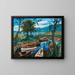 Landschaft des Bodensees - Rudolf Wacker — gerahmtes Bild an der Wand