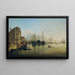Ansicht der Strada Nuova in Richtung der öffentlichen Gärten in Venedig - Rudolf von Alt — gerahmtes Bild an der Wand