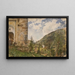 Der Friedhof in Gastein - Rudolf von Alt — gerahmtes Bild an der Wand