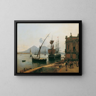 Rudolf von Alt - Der Hafen von Neapel mit Vesuv.webp