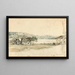 Häuser in der Nähe des Attersee-Sees Studie - Rudolf von Alt — gerahmtes Bild an der Wand