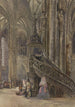 L'intérieur de la cathédrale Saint-Étienne à Vienne - Rudolf von Alt — Ansicht des Kunstwerks