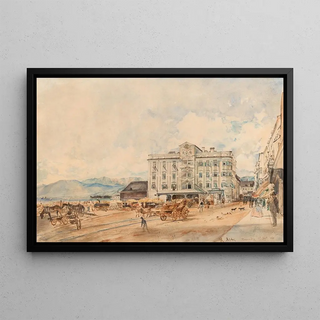 Rudolf von Alt - The Town Hall in Gmunden.webp
