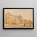 L'Université de Vienne sur la Ringstrasse avec tramway hippomobile et figures, vue du bâtiment encore en construction en 1878, érigé par Heinrich von Ferstel 1873-1884 - Rudolf von Alt — gerahmtes Bild an der Wand