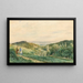 Vue de Cobenzl vers Grinzing et Vienne - Rudolf von Alt — gerahmtes Bild an der Wand