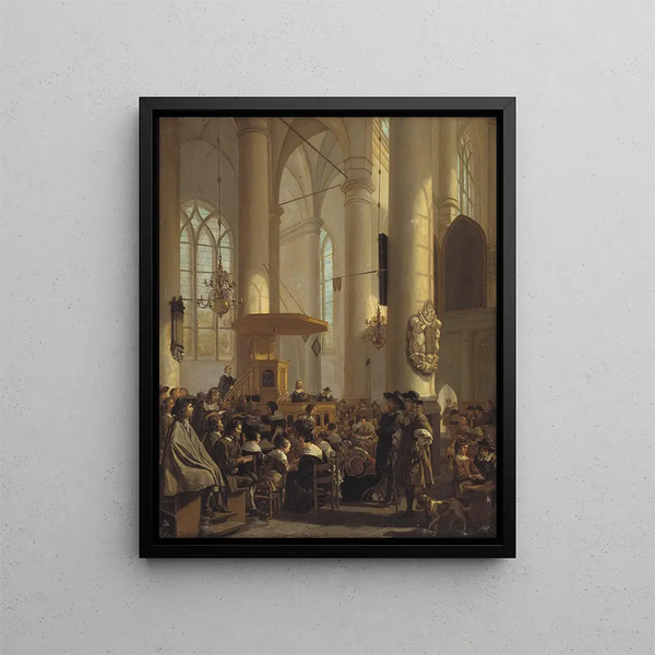 Rutger Van Langevelt - Interior of a Dutch Church.webp