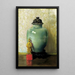Chinesisches grünes Pot Gemälde - Ruth Payne Burgess — gerahmtes Bild an der Wand